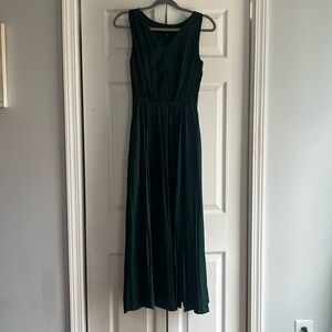 Green Grecian dress with side slits